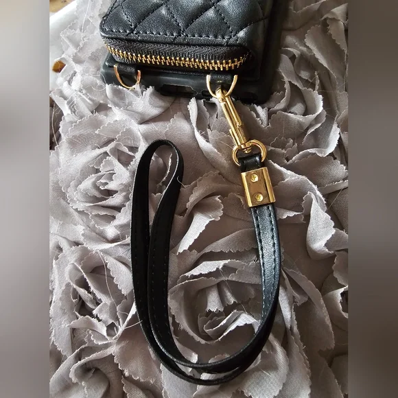 CUSTYPE Galaxy S23 Ultra Black Quilted Phone Case with Gold Zipper and Add Ons - Picture 2 of 11